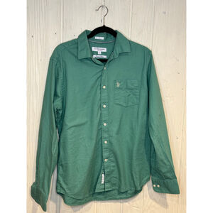 Men's U.S. Polo Assn. Green Long Sleeve Casual Button Down Shirt Size L
